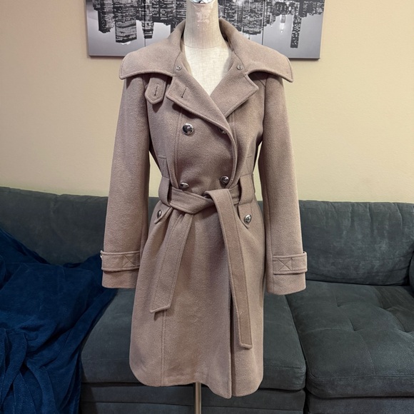 Tahari Mink Double Breasted Peacoat - Picture 2 of 16